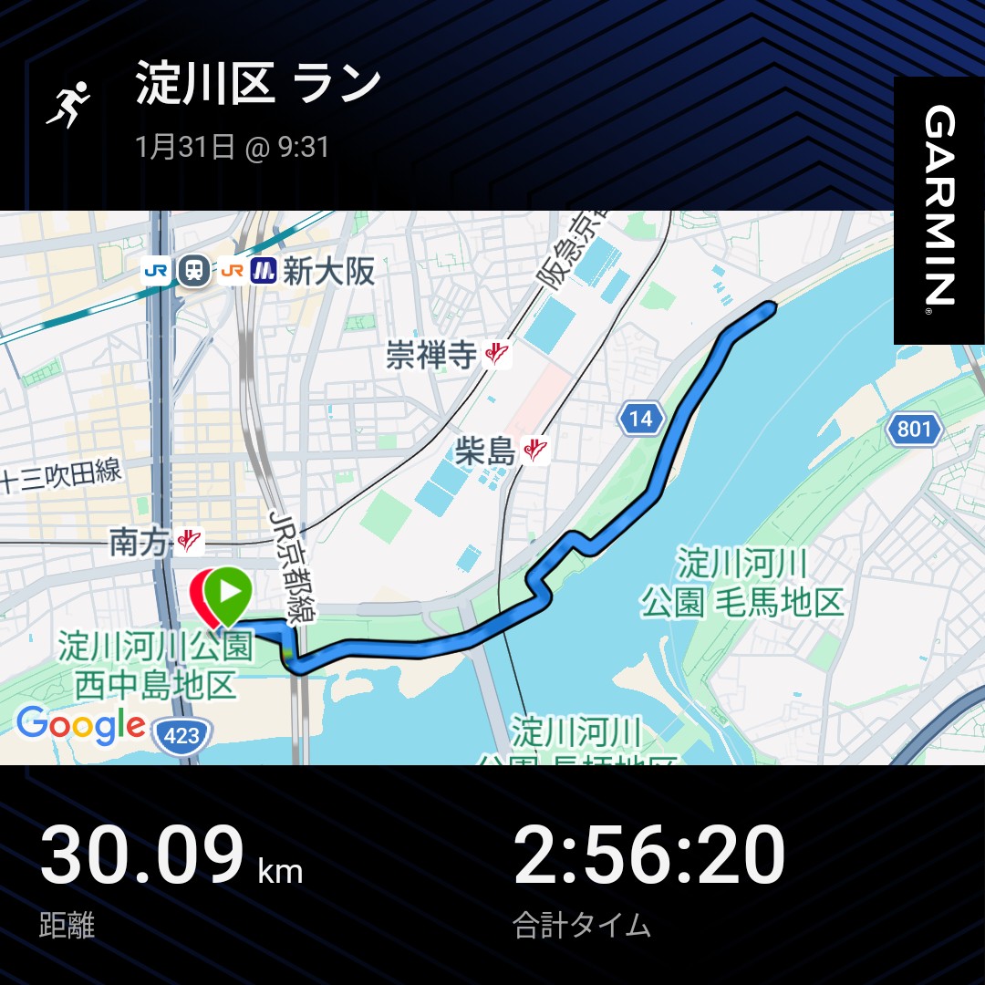 ApujzgQFpddOTKx's tweet photo. 今日は、30kmRUN!
淀川河川敷を5km×6周しました。
キロ6分のペーサーさんとご一緒に走りました。寒かったけど、走っているときは気にならなかったです。ペースもほぼイーブンで満足。ランナー同士の声の掛け合いは心温まる〜☺
みなさん、良い1日を!
#ONETOKYO
#30km走
#ペーサーさんありがとう https://t.co/P0OAZAhLZh