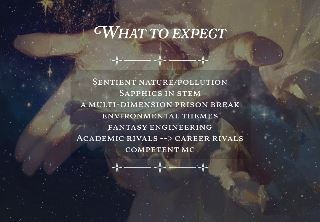 aekwordcrafter's tweet image. FOCUS. REPAIR. GET OUT.

To save her sister, Merula must reverse engineer a magical prison—but freeing the immortal woman inside means facing the haunting truth of what humanity's pursuit of ether has wrought on the world.

#questpit #AG #OS #F #A