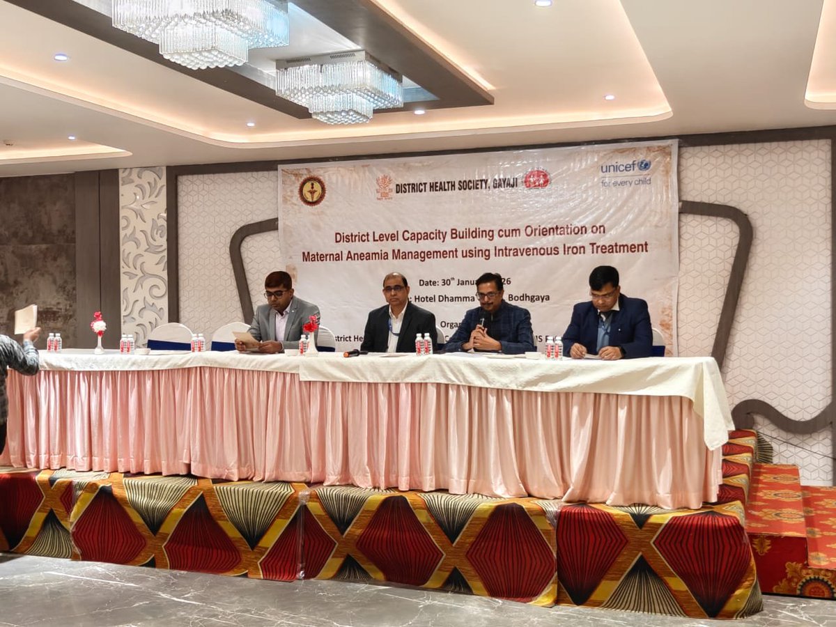 District Level Capacity Building &amp; Orientation on Maternal Anaemia Management using Ferric Carboxymaltose (FCM) conducted for Medical Officers and Staff Nurses.
The training was supported by AIIMS Patna and UNICEF to strengthen quality anemia care.