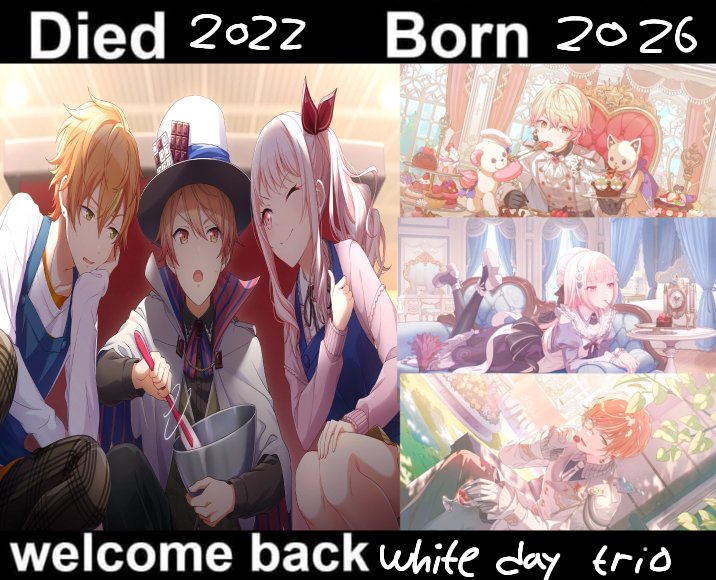 Renrokku's tweet image. WHITE DAY TRIO IS BACK