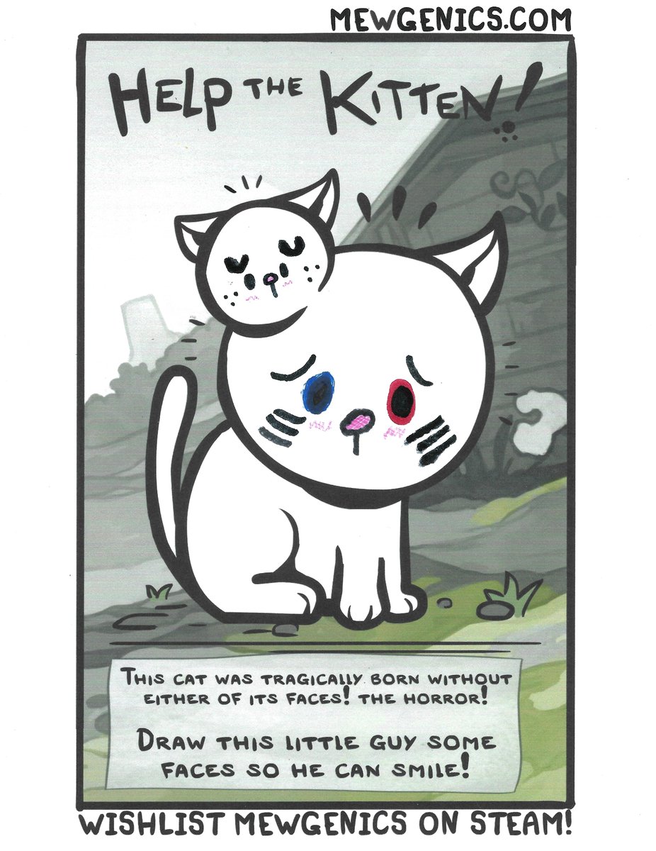 EnglertGaming's tweet photo. @edmundmcmillen @TylerGlaiel My daughter thought they looked cuter if they stayed sad, so she drew them that way! #mewgenics https://t.co/r5oZFh2JUx