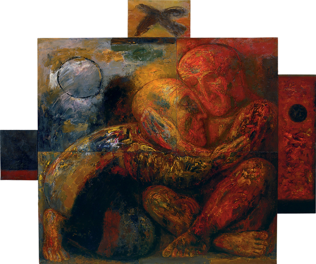 kolodzei's tweet photo. Happy Birthday to Olga Bulgakova! Olga Bulgakova, Return of the Prodigal Son. 2007. From the series Bible Studies. Oil on canvas, 82-3/4 x 98-1/2 in. Kolodzei  Kolodzei Art Foundation https://t.co/2sLD1Osjnb