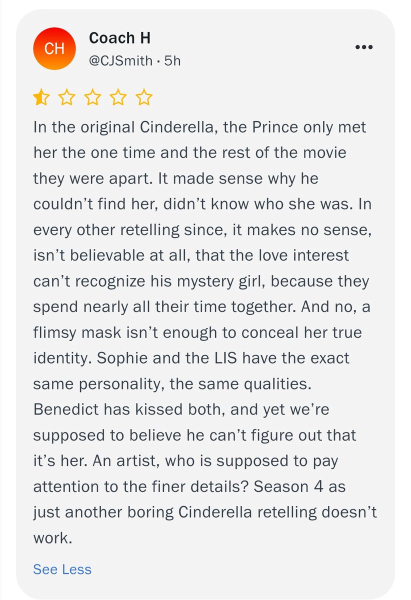 B1Tomomi's tweet photo. The showrunner/writer/producer have free rein over JQuinn's entire literary catalogue and yet can't even fix this loophole. They couldn't be bothered. 
"Let's add more unnecessary characters and change the arcs of these book canon characters." https://t.co/ppOPhsl8Qr