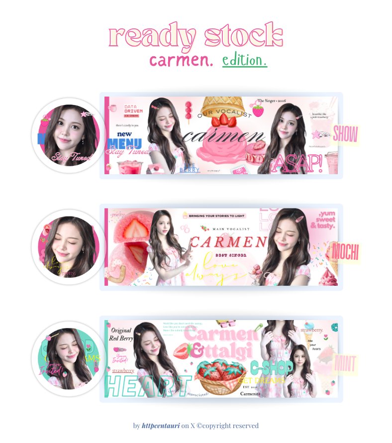 httpcentauri's tweet image. haluw ! bole bantu repost? Arigatou !

senta membawa ready stock rs layout carmen h2h ! yuk jemput lewat dm ya ! oiya bisa req ganti foto juga yaw! 🐙🪣

#zonauang