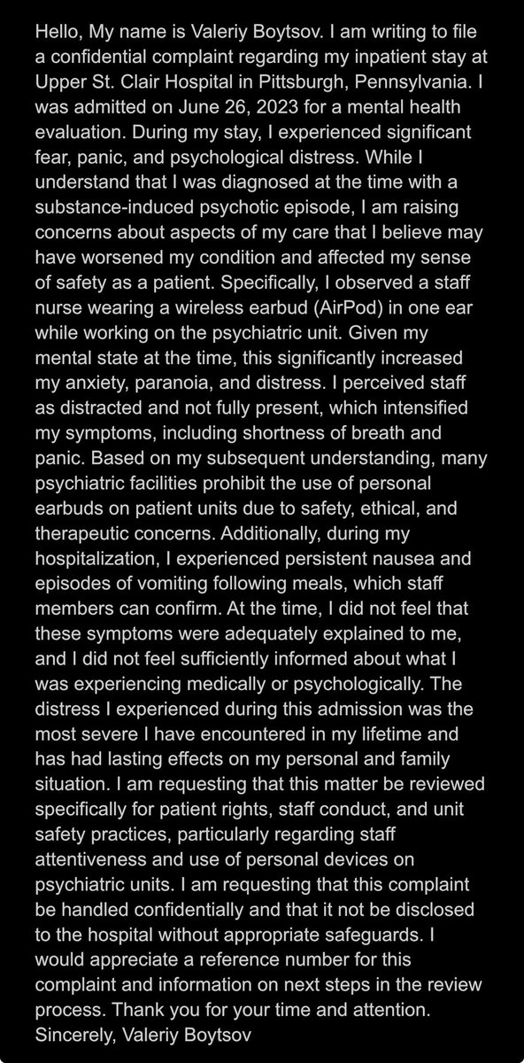 foxey_cs's tweet photo. @PAHealthDept wrote you guys an email with the following complaint on 1/22/2026 6:21:15 PM. Still no response from you guys. https://t.co/ydsU4g7ued