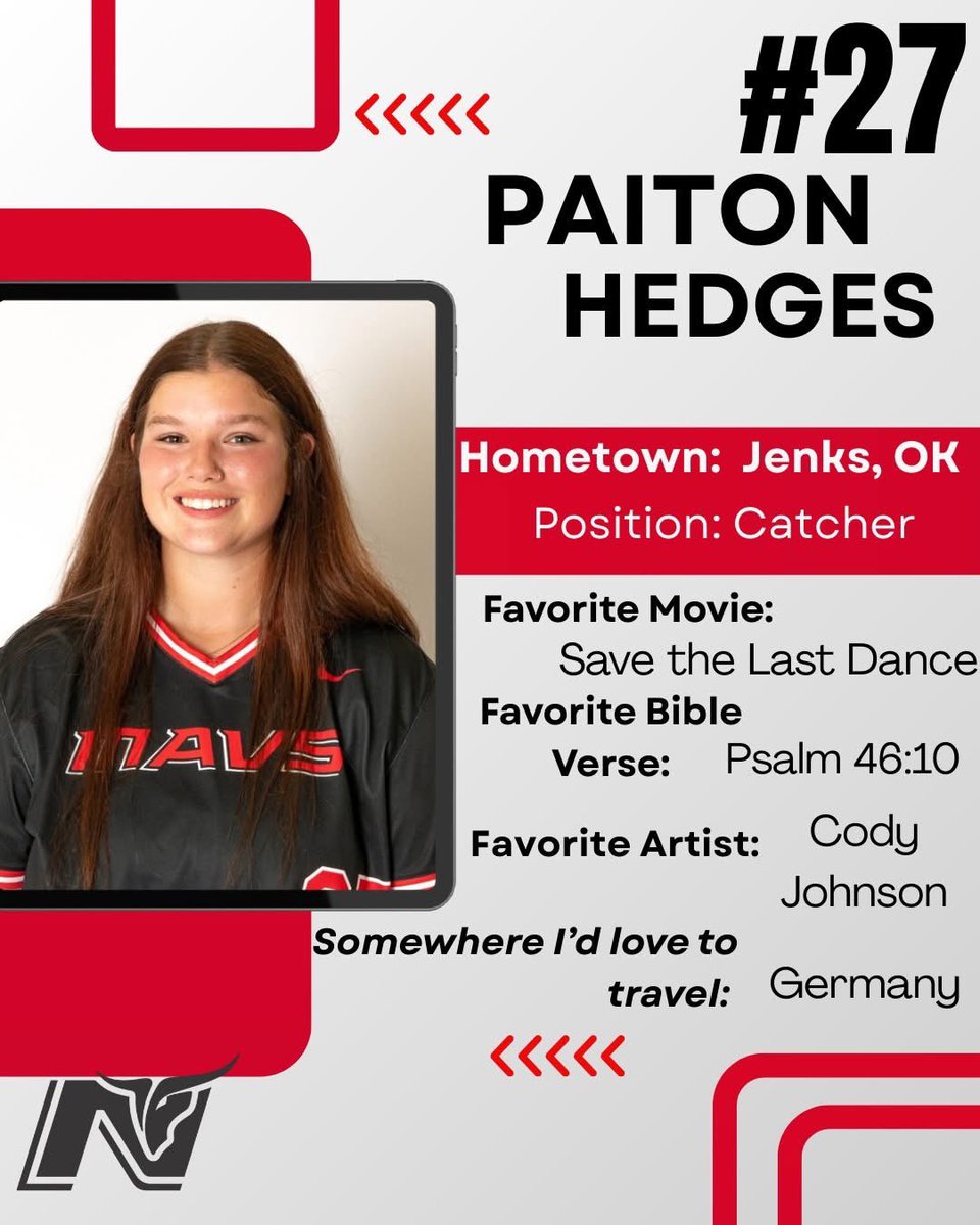 NOCTonkSB's tweet image. Freshman #27 Paiton Hedges. Boy is she a wall behind the plate, and I wouldn't dare try to run on her! @paitonhedges2 
#itsalmosttime 
#rollmavs 
#HugTheCactus