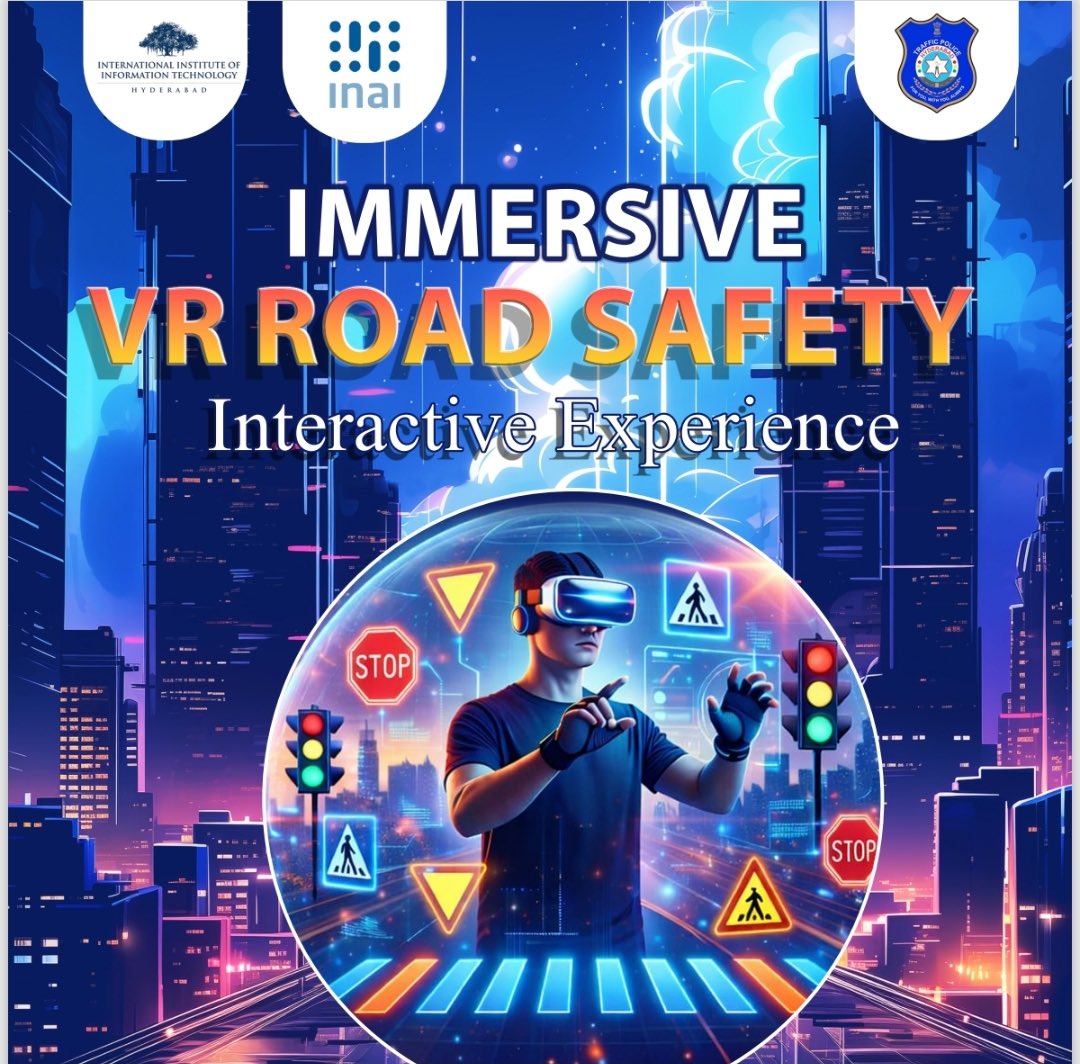 inai_ai's tweet photo. 🚦 VR for Road Safety | A Step Towards Safer Roads 🚓🥽

Honoured to showcase Virtual Reality (VR) –based Road Safety Awareness as a part of Hyderabad Traffic Police stall, demonstrating how immersive technology can make traffic education more impactful and memorable.

It was encouraging to present the experience to the Commissioner of Police @SajjanarVC IPS Garu, senior police officers, and engage directly with the general public. The response was overwhelming—
👉 5,000+ footfall,
👉 strong curiosity from citizens, and
👉 meaningful discussions with enforcement officers on how VR can complement traditional road safety campaigns.

Seeing people experience the consequences of unsafe driving—rather than just hearing about them—reinforces the power of technology in driving behavioural change.

A proud milestone and an achievement in itself. Grateful to #Hyderabadtrafficpolice for the opportunity and support in leveraging innovation for public safety.

Together, let’s move towards safer roads through awareness, technology, and collaboration.

#RoadSafety #VirtualReality #TrafficAwareness #HyderabadTrafficPolice #AIforGood #PublicSafety #Innovation #SmartPolicing @SajjanarVC @hydcitypolice @CPHydCity @HYDTP @hyderabad @TelanganaCOPs @police @inai_ai @Prithvi_Jonnada @HCSC_Hyd