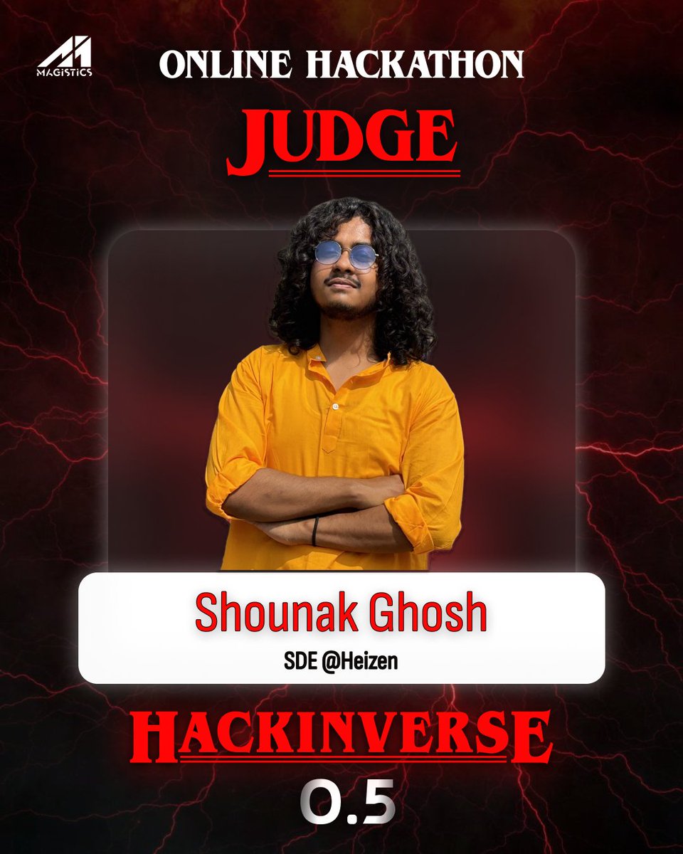 HackInverse_in's tweet photo. Meet the judges of HackInverse 0.5 ⚡
Observing closely, questioning deeply, and identifying ideas that stand out — even when things get strange.

#Magistics #HackInverse #StrangerThingsHackathon https://t.co/h0XUuM5AAm