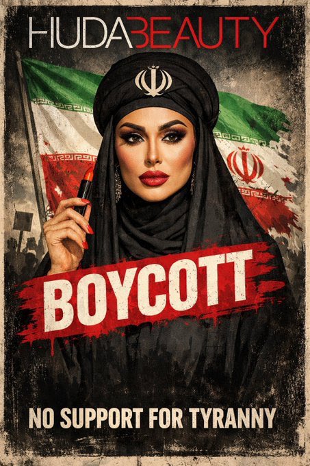gghamari's tweet image. Boycott the Iraqi terrorist.

No to Huda Beauty aka Mullah Beauty.