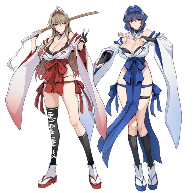 これは練習としてこしらえたオリキャラ火鈴・佳澄の立ち絵