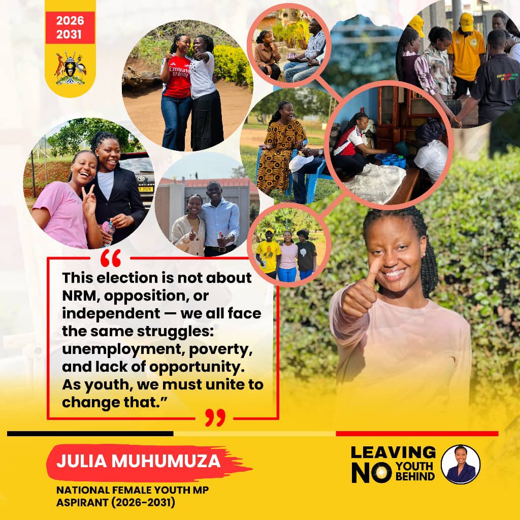 Clear vision, strong values, and real commitment to youth. Julia Muhumuza is exactly the leader we need.
#WhyJuliaMuhumuza?