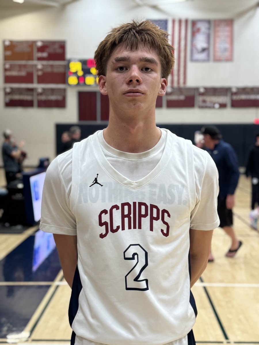 Game notes: 

6-5 2026 Scripps Ranch G/W Gavin Hallock attacked the paint at will and finished at a strong clip en route to a game-high 25 points in the Falcons 59-51 league win over Point Loma. 

The lefty’s combination of size and assertiveness makes him a potent slasher.