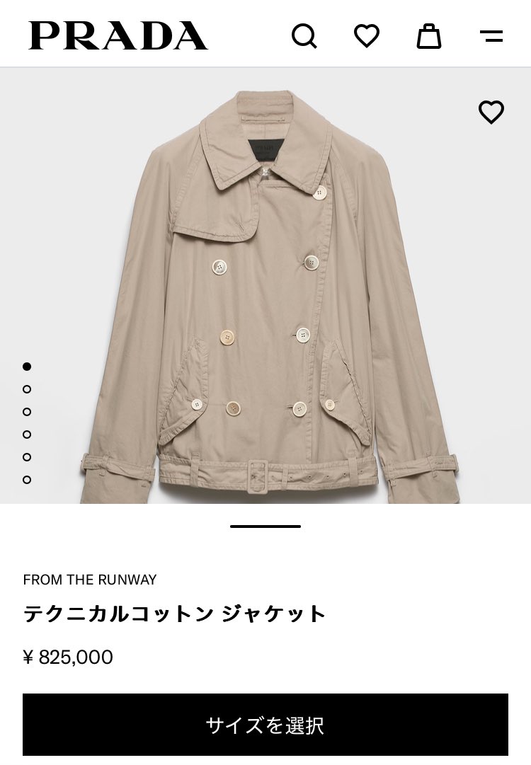 PRADAの加工系の値段はもうわけわかんないコットンポリで80万越えるん