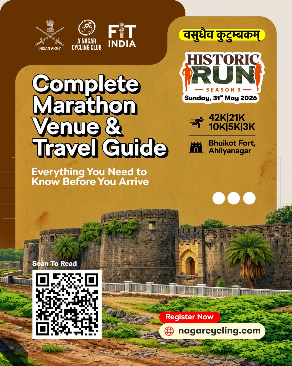nagarcycling_'s tweet photo. Outstation runners joining the Indian Army Historic Run - this complete travel guide is just for you!

🔗 https://t.co/7gPGmvYa4X 
.
.
.
#HistoricRun #AnagarCyclingClub #Ahilyanagar https://t.co/bgAM2W8QuD
