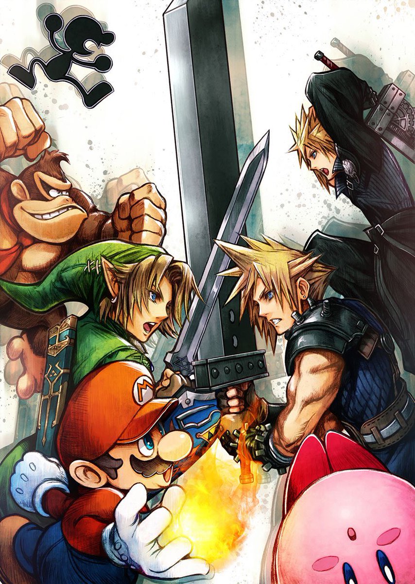 Cloud Smash Bros. art by Tetsuya Nomura! 🔥 #FF7

One of the best video game illustrations ever!