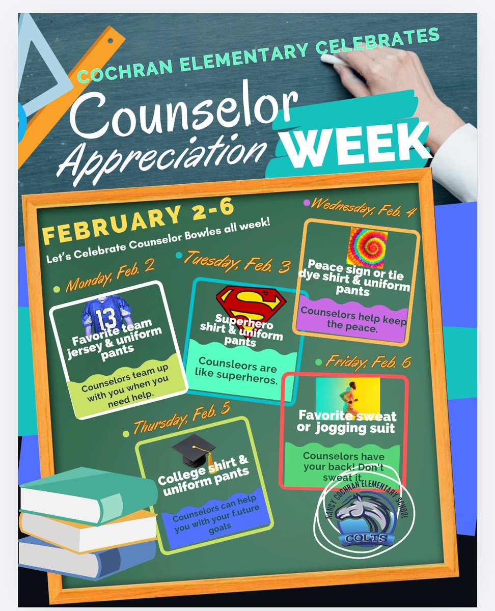cochran_school's tweet photo. Join us next week in celebrating our amazing counselor.  Thank you for all you do!! 
@EDAmaya04 https://t.co/bJMinECsG9