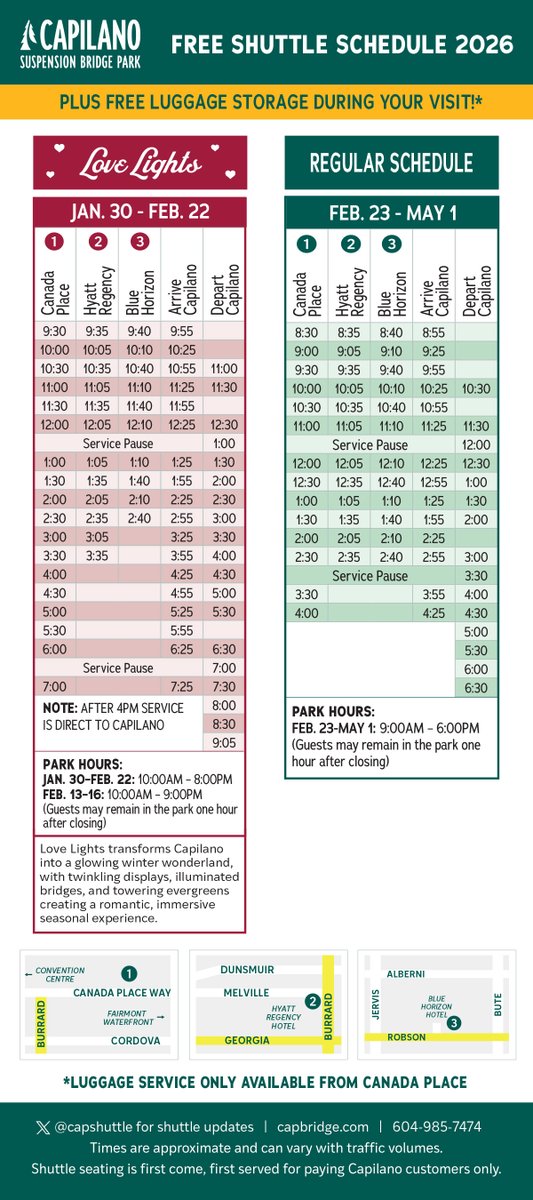 Capilano Suspension Bridge Free Shuttle tweet media