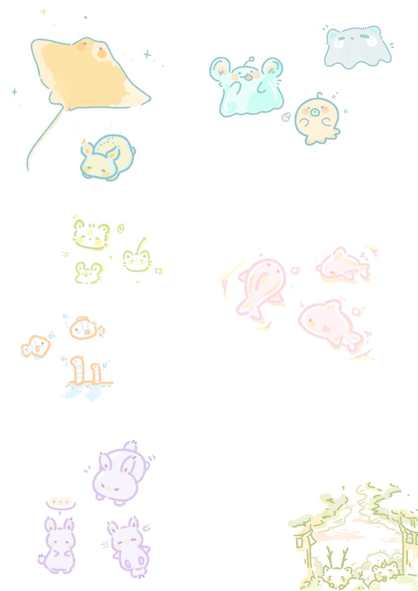 ehswhdk's tweet image. 사실 사람캐보다는 말랑한 그림을 더 자연스럽게 
잘 그릴 수 있어요 .  . 🫶🏻