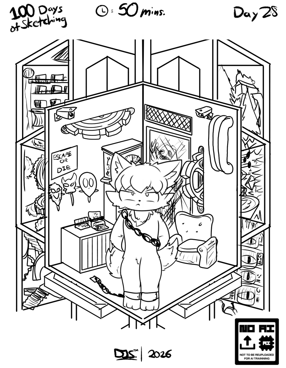 djseb1001's tweet photo. I'm taking a 100 Days of Sketching Challenge
Inspired from a course by keshart
Day 28 - NO ESCAPE
#100DaysOfSketching #art #Challenge https://t.co/5MDNClm8Jy