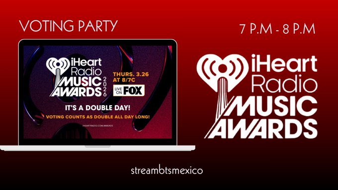 streambtsmexico's tweet photo. ¡POWER HOUR 🚨 

TODOS TUS VOTOS VALEN EL DOBLE ESTA HORA! 

RECUERDA QUE SI VOTAS EN TODAS LAS CATEGORÍAS Y ESCUCHAS UN ANUNCIO PODRÁS OBTENER 40 VOTOS EXTRAS ‼️

Puedes usar tu cuenta de Facebook o Google: usa todas las cuentas que tengas disponibles ARMY MÉXICO 🇲🇽 

POWER HOUR MÉXICO 
#PowerHourMexico 

🔹 FAVORITE TIKTOK DANCE
— j-hope — Mona Lisa (Prioridad) 

🔹 FAVORITE ON-SCREEN
— Are You Sure — Jimin & Jung Kook

🔹 FAVORITE K-POP COLLAB
— j-hope ft. Miguel — Sweet Dreams

Países que pueden votar:
🇺🇸 🇨🇦 🇲🇽 🇦🇺 🇳🇿

Información importante 🚨 

⏱ Power Hour: hasta 40 votos extra
🕒 Horario normal: hasta 20 votos extra

🔗 Vota aquí:
https://t.co/jvZQRdMbis…