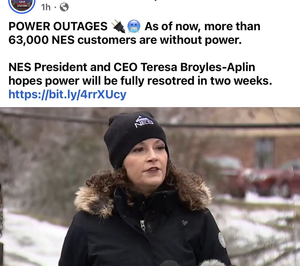 What we have is gross incompetence. NES’s CEO hopes electrical power will be restored to all homes in two weeks. Some people are on day six without electricity.  Other electric companies in the area were far more efficient in restoring power to their customers. #NES #stormoutage