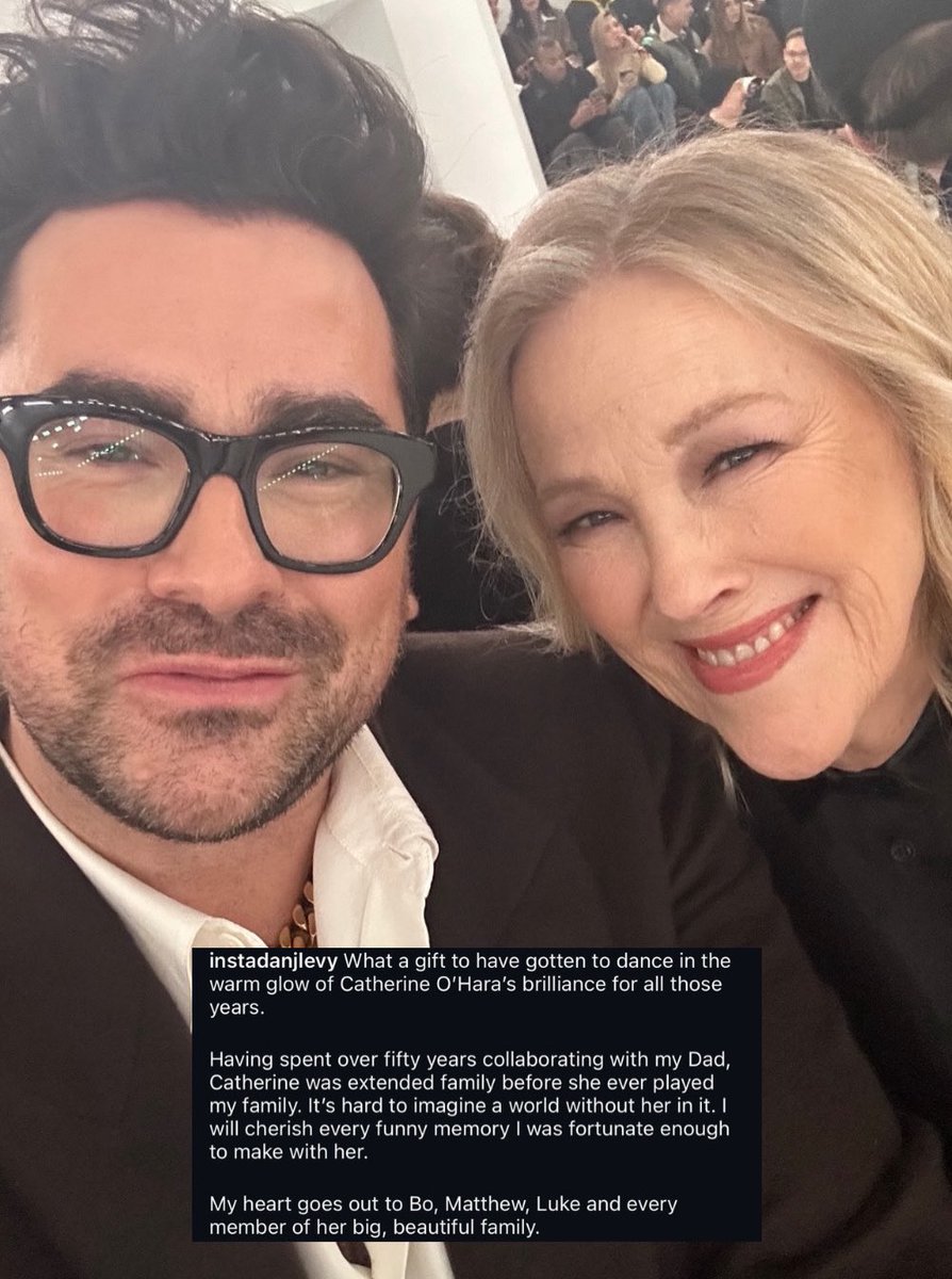 Dan Levy’s tribute to Catherine O’Hara 🤍