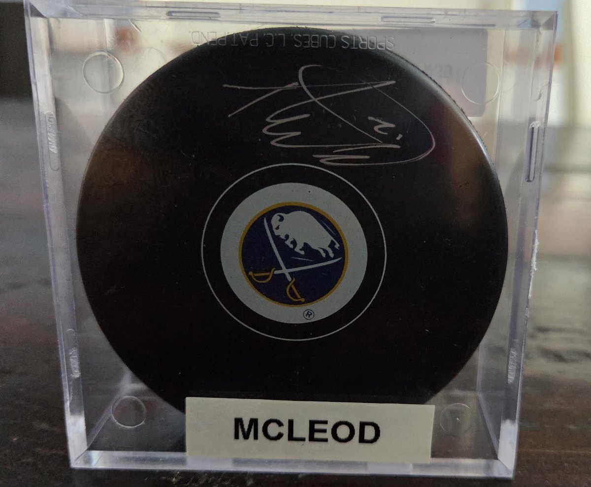 🚨🚨 Sabres Giveaway 🚨🚨

To celebrate this exciting season, we are giving away this signed Ryan McLeod puck (TSA COA). To enter to win:

🔵 Retweet
🟡 Follow me
🔵 Follow <a href="/jimmyreu81/">Jim Reuther</a> 

Winner will be selected 2/27, good luck! 
#sabrehood