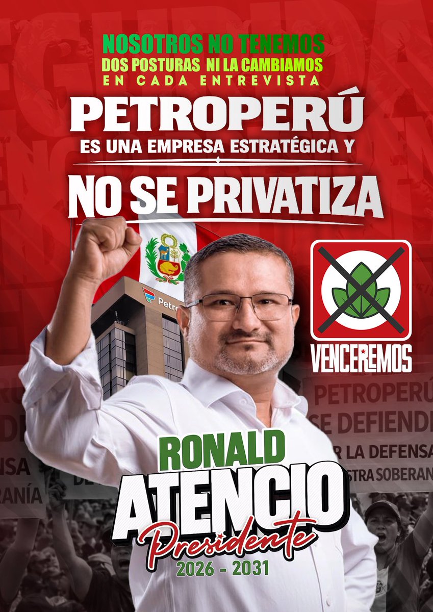 Ronald Atencio sí habla claro. No cambia su postura según el programa en el que lo entrevisten. Nosotros en <a href="/Venceremos2026/">Alianza electoral Venceremos</a> defendemos los intereses nacionales y no seremos parte del complot que busca privatizar Petroperú.