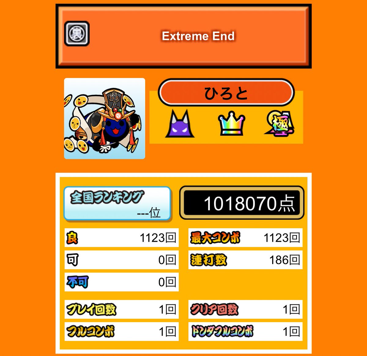 Extreme End(裏) 初プレイ全良