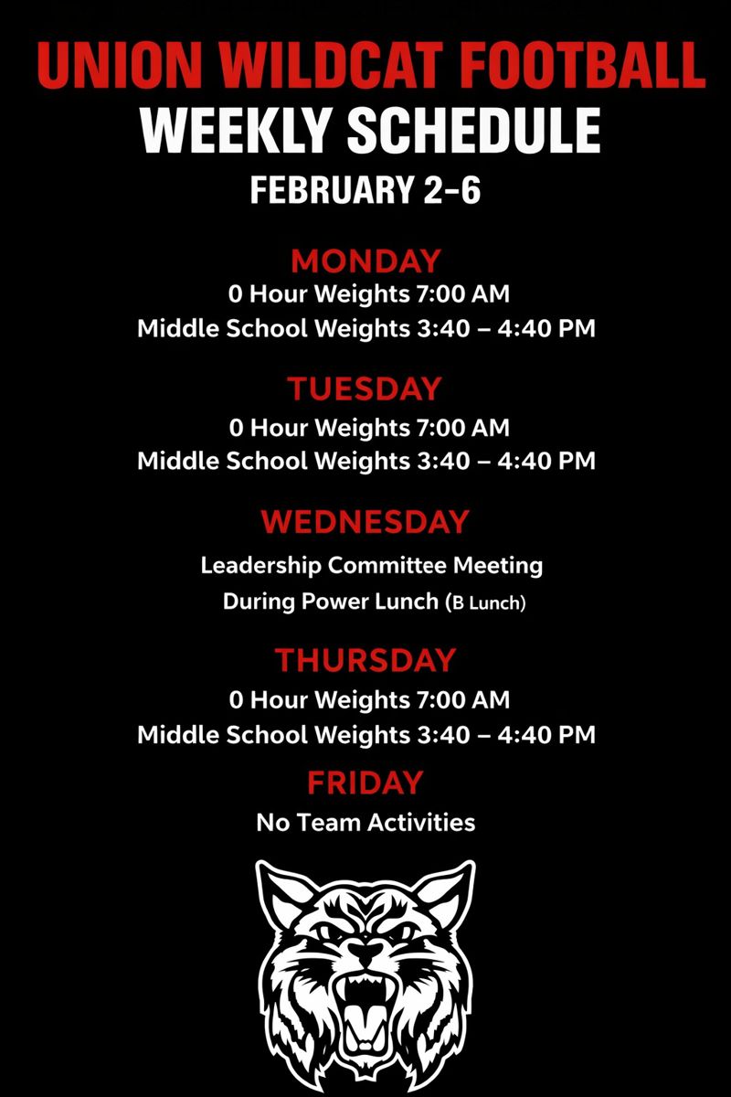 UnionWildcatFB's tweet photo. https://t.co/p0LOBLFfoI