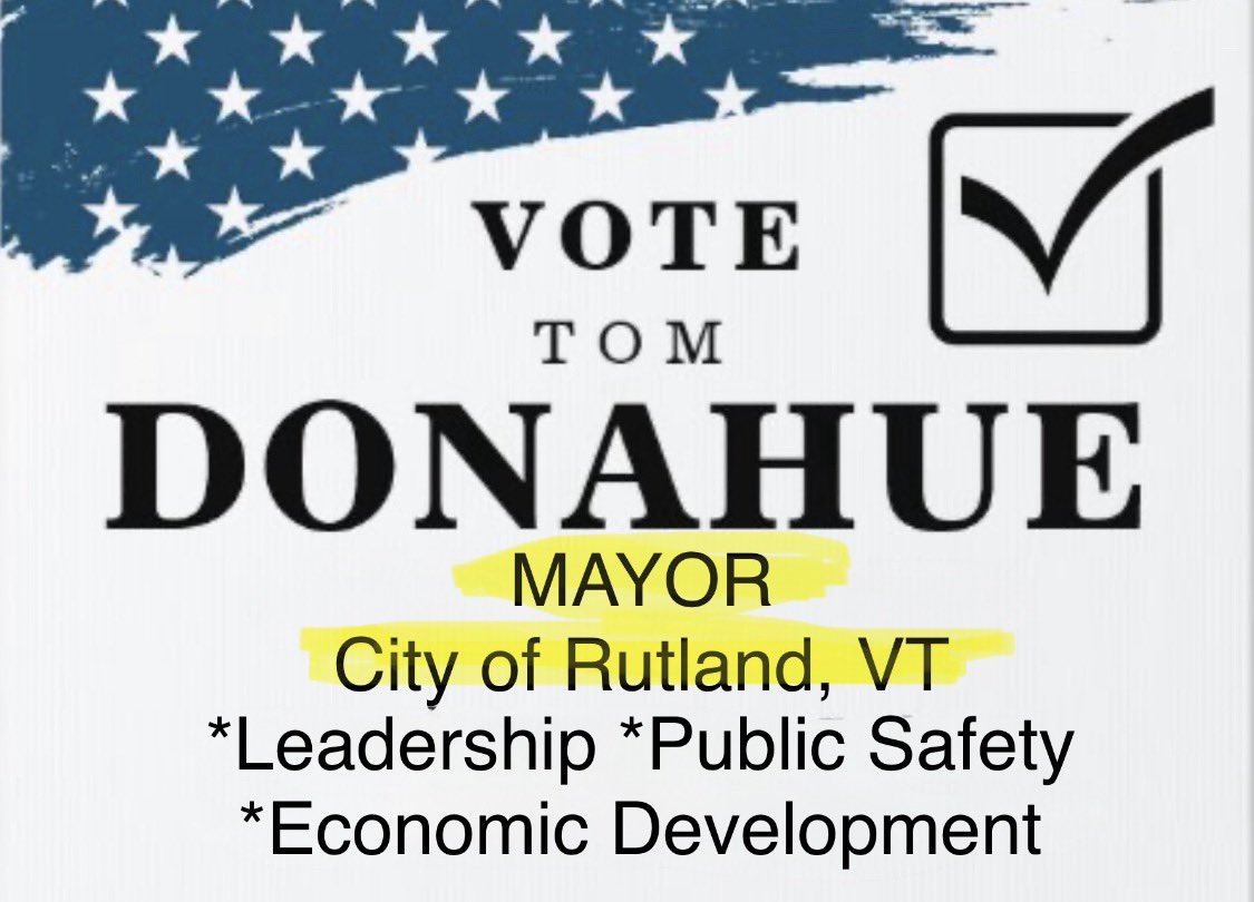 It’s official! Please write me in for Mayor on your city ballot on Tuesday, March 3rd, 2026.
Also announcing Campaign Co-Chairs:
Peg Flory (Senator Emeritus)
&amp; Cal Josselyn, lll
Treasurer: Gayle Donahue
Please Share this post! 
I Love Rutland VT # Let’s Go!!