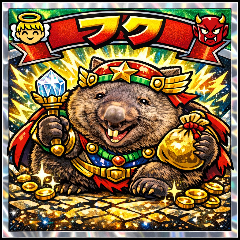 ChatGPTにビックリマン風シールを制作
フクちゃんいかつい笑