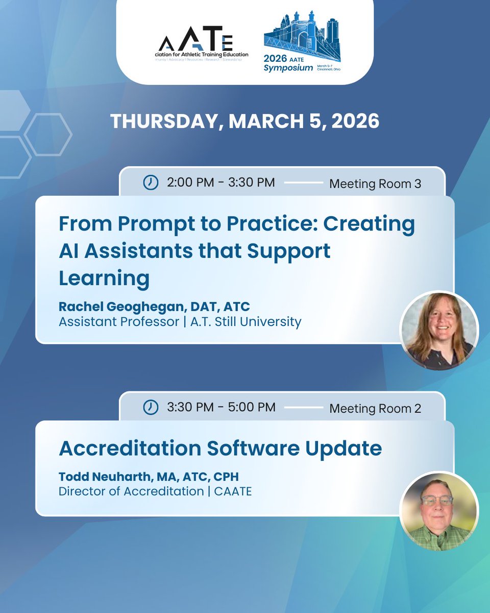 Association for Athletic Training Education tweet media