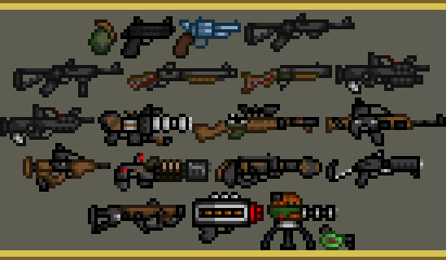 AbsoluteBoom96's tweet image. The complete arsenal of HDest, now bitcrushed into Terraria size.
#pixelart #pixelartist #pixelweapons #terraria #doom #classicdoom #hideousdestructor