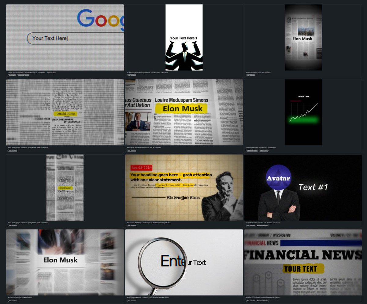 andresitoytcash's tweet image. Descubrí una web que tiene TODOS LOS EFECTOS que usan los mejores canales de documentales. 

Son videos cortos y editables, o sea modificas y pones el texto que quieras. 

Si quieres el nombre házmelo saber!!
RT + follow + comentario 🤗🫡