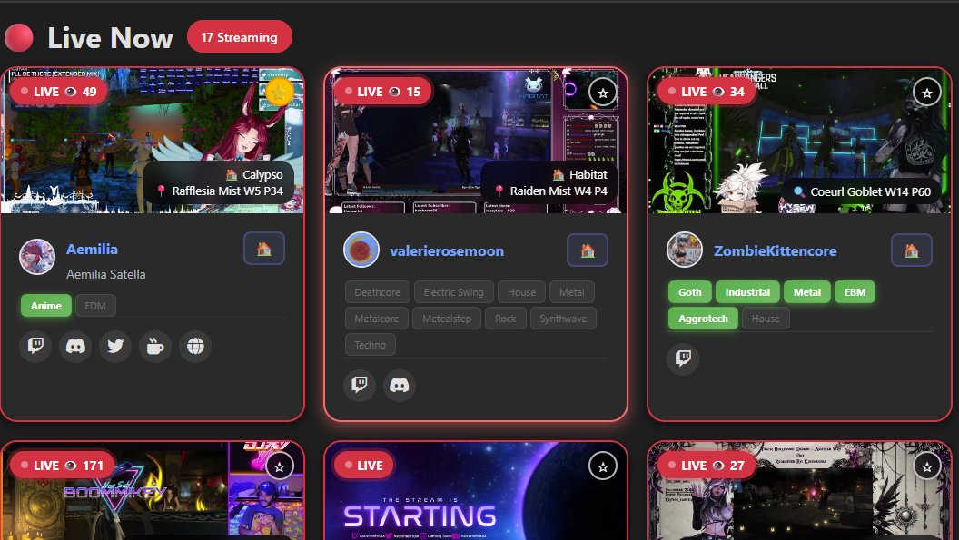 👠Hey Club Hoppers! 
🎧XIV Rolladeck is LIVE! 

The ultimate FFXIV DJ directory with:
✨ Real-time Twitch streams
🏠 Built-in player
🏠 Venue database
⭐ Favorites sync
🔍 Search by anything - genre, location, venue, language?!

 #FFXIV #FF14 #XIVNightlife #FFXIVNightlife