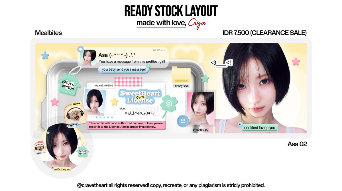 cravetheart's tweet image. tolong bantu repost pls? tysm ‹𝟹

CLEARANCE SALE!

aku masih ada 15 layout ready stock yg lagi clearance sale nih, semua 7,5K/each free retext!

list chara ada asa, ian, wonyoung, rei, karina &amp;amp; carmen (bisa scroll ke bawah ya)

#zonauang