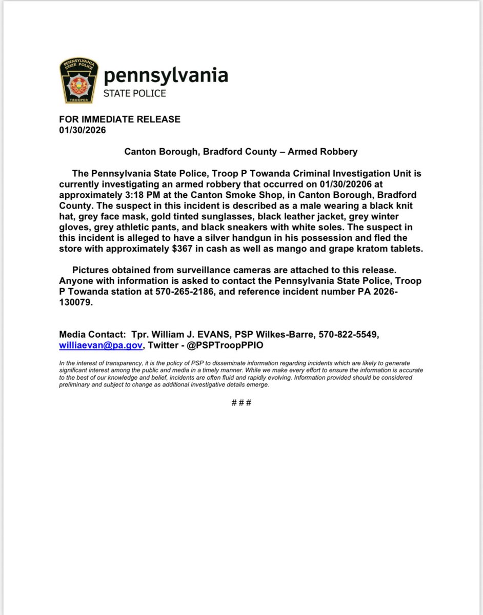 Trooper Bill Evans tweet media