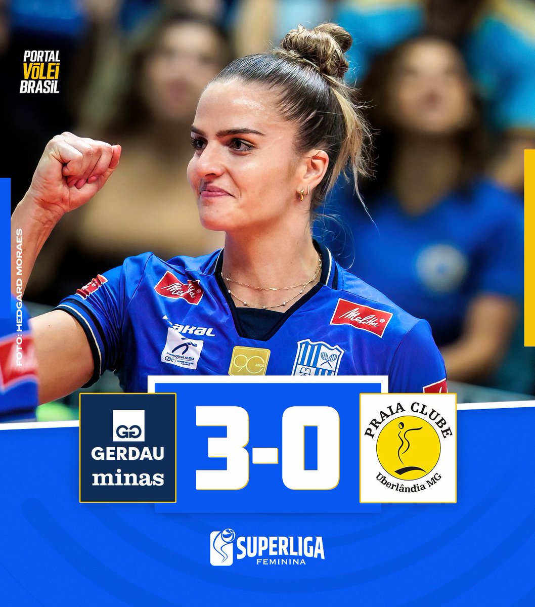 portal_volei's tweet image. ✅ FIM DE JOGO!

🏐 🔵 GERDAU MINAS 3x0 DENTIL PRAIA CLUBE 🟡
➡️ (25x23, 25x22, 25x22)
🏆 Superliga Feminina | Rodada 04 (returno)