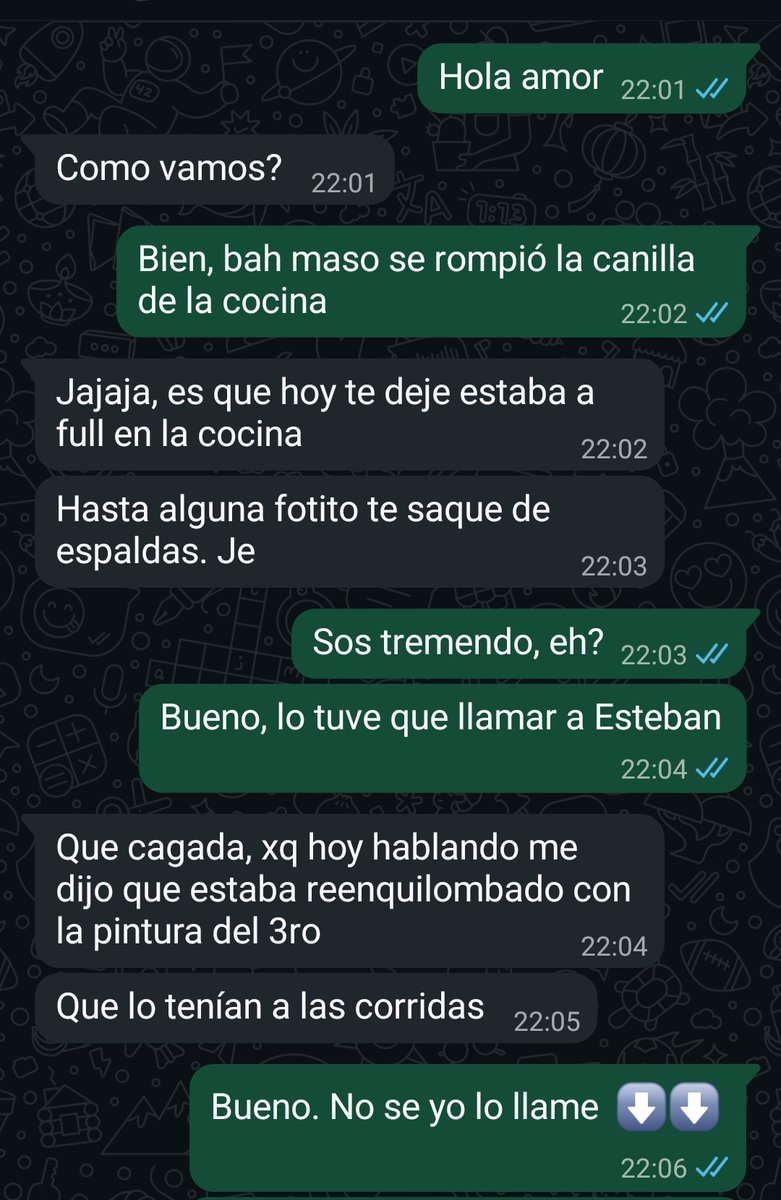 MuestroE's tweet photo. Me voy de casa y ella así, pasa algo con la canilla, viene el portero, vuelvo y ella asi https://t.co/3QofildUEY