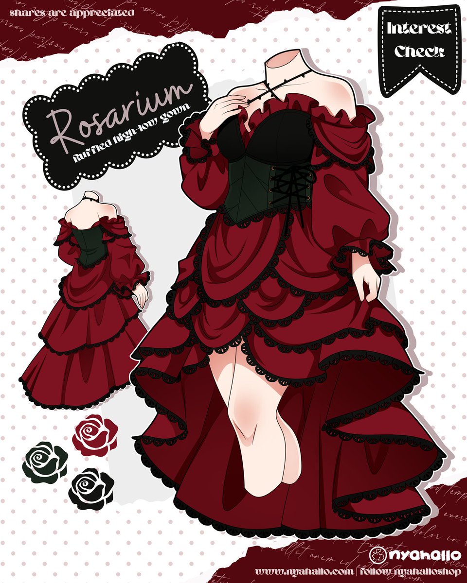 NyahalloShop's tweet photo. Rosarium gown 🌹 Bridgerton/regency era/romance novel fans, this one is for you! https://t.co/FHQTDovpTn