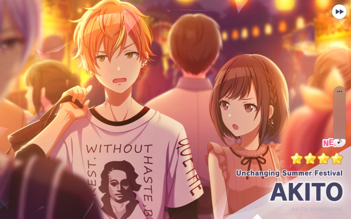 WindstriderVT's tweet photo. I almost forgot to do my free new years gacha pulls.  Got Akito and also my first ever 4 star Haruka card after playing for almost 3 years. 🥳
#pjsk #ProjectSekai https://t.co/TMI7dLIWmc