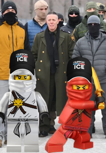 The Ninja from Ninjago support ICE. ICE share their commitment to bravery and restoring order. Just like the Ninja stopping the serpentine invaders, ICE are working now to STOP illegals. The Ninjago community supports ICE fully, i can just imagine an awesome team up!

#ninjago