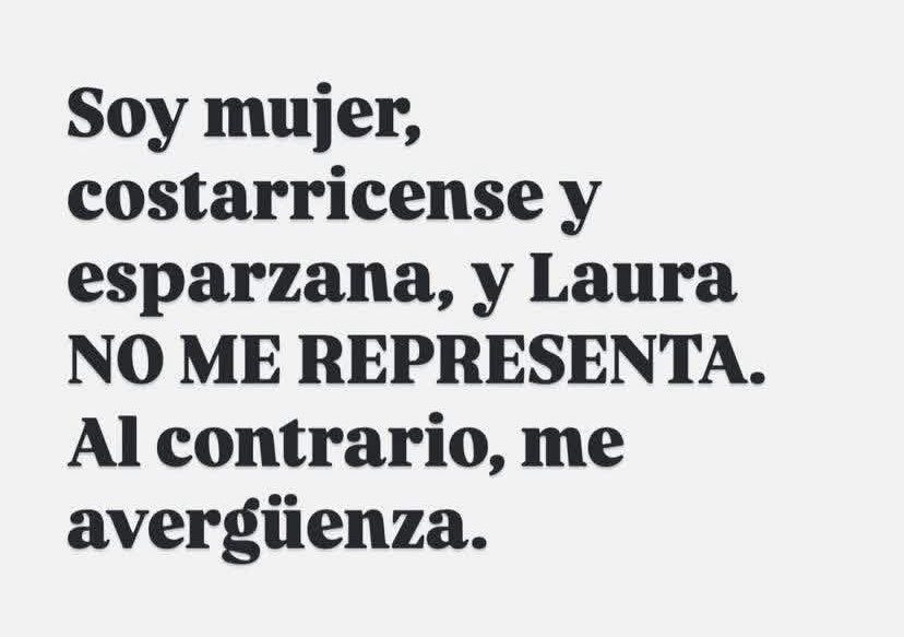 SaraCognuck's tweet image. JAMÁS me podría representar alguien como Laura Fernández.