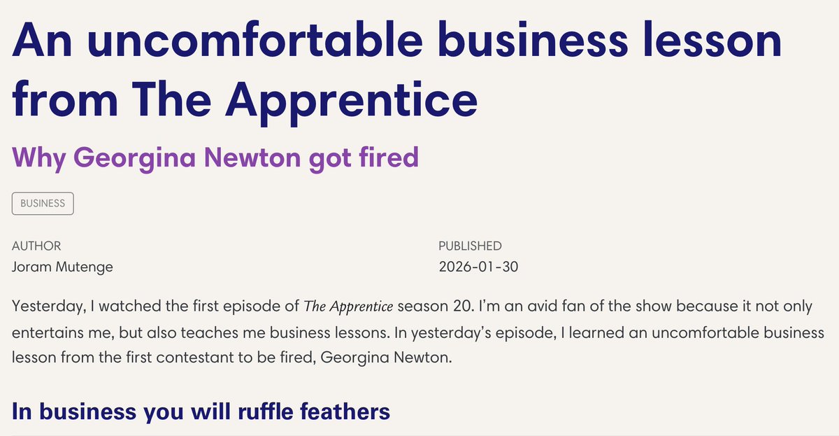 One of my favorite things to do is watch business shows. Yesterday I learned something from <a href="/theapprenticeuk/">The Apprentice UK</a> 
Full article conterval.com/blog/apprentic…