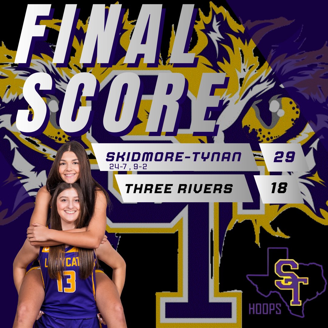 Lady Cats punch their ticket to the state playoffs tonight defeating Three Rivers 29-18! 

JV defeated Rockport Freshmen Thursday 41-6

JV record: 13-2

Varsity overall: 24-7

Varsity district record: 9-2

Next game: @ Kenedy on Tuesday!

GOOD