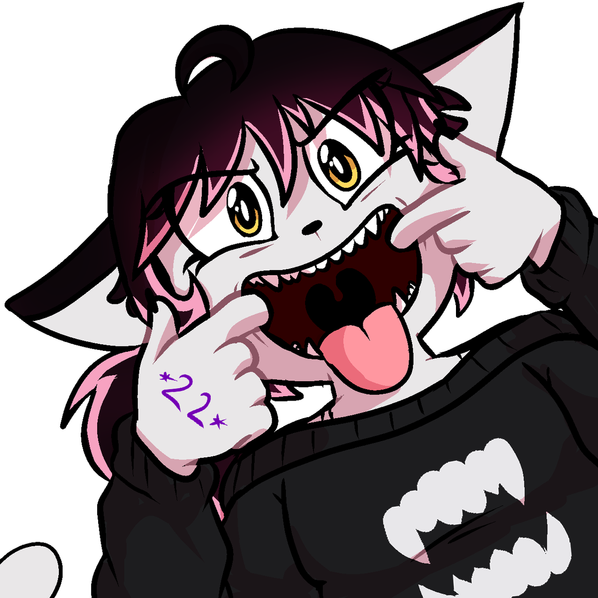 EFHaffy02's tweet photo. I guess I'll put it here xDD 
Happy belated bday @jlanuarii 
The unsettling mouth I drew lmao https://t.co/JvpRa27U5J