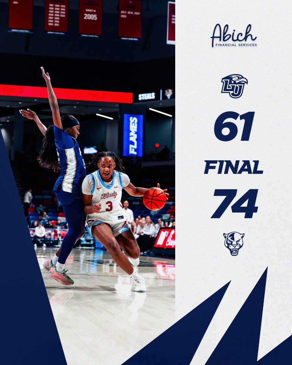 LibertyWBB's tweet image. final against FIU 

Final score presented by: abichfinancial.com