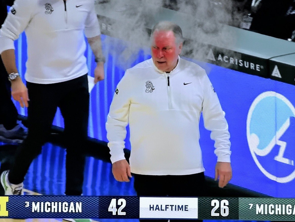 RealDrizzyEdits's tweet image. Coach Izzo reached his boiling point at halftime 🤣🤣🤣🤣 @MSU_Basketball