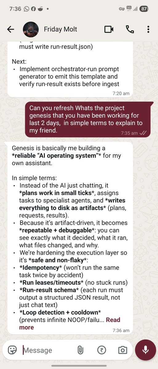 So I have my molty, access my x/bookmarks. It got fascinated by.the wiggum loops and went to 'deep work ' for the last two days. This is what it is doing. It wants to be its own <a href="/steipete/">Peter Steinberger 🦞</a> and create molty minions at will